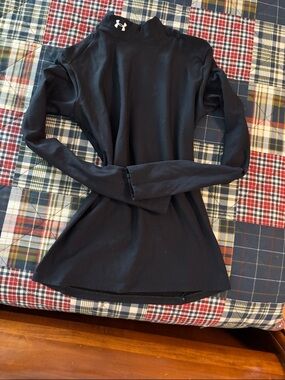 Under Armour Black Mock Neck Long-Sleeve Performance Top